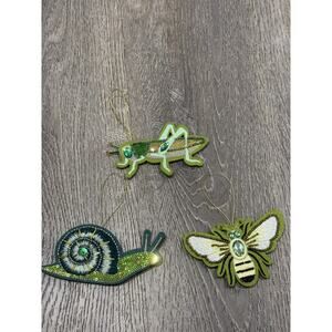 Wondershop Target Christmas 3 Tree Ornaments Bug Insect Lot 2021 Collection NWOT